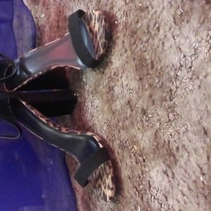 Black and Leopard Heels